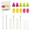 Needle Threader for Hand Sewing & Sewing Machine - 10 Simple Needle Threaders for Embroidery Floss + 2 Seam Rippers + 2 Drawstring Threaders + 5 Needles